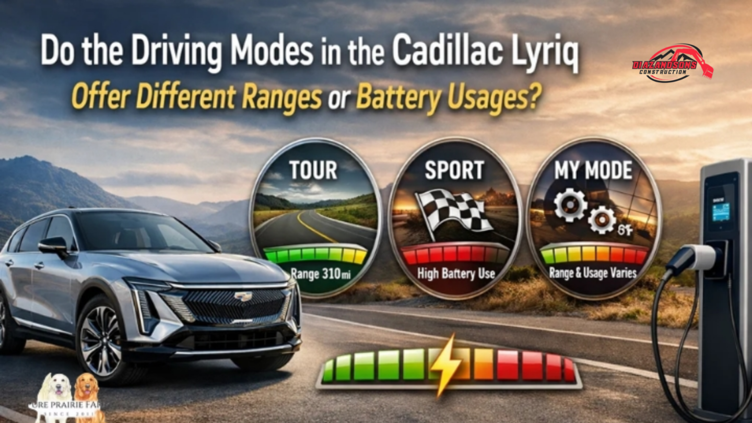Do the Driving Modes in Cadillac Lyriq Offer Different Ranges or Battery Usages