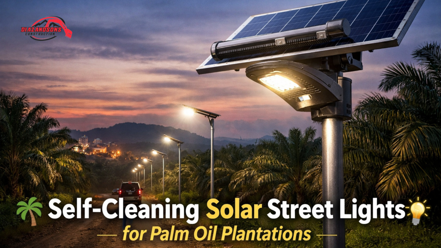 Self Cleaning Street Light Palm Oil Project