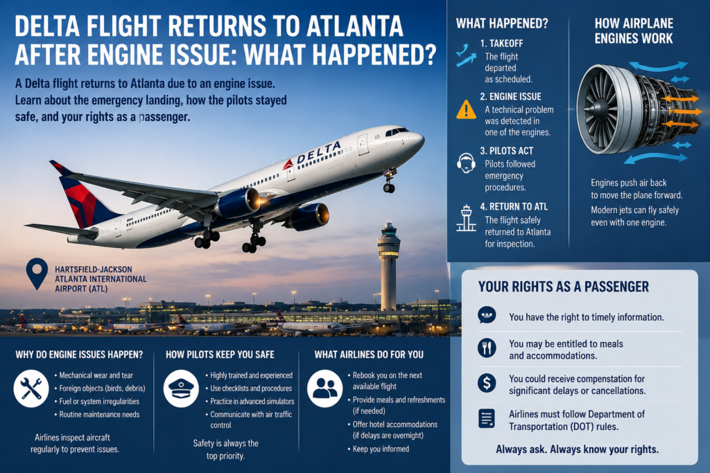 Delta Flight Returns to Atlanta After Engine Issue
